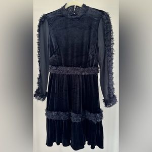 Tyler Boe Priscilla Cocktail Dress—Black Velvet Size 2